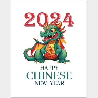 2024 Year of the Playful Dragon: Happy Chinese New Year Posters and Art